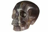 Realistic, Carved, Banded Purple Fluorite Skull #151022-2